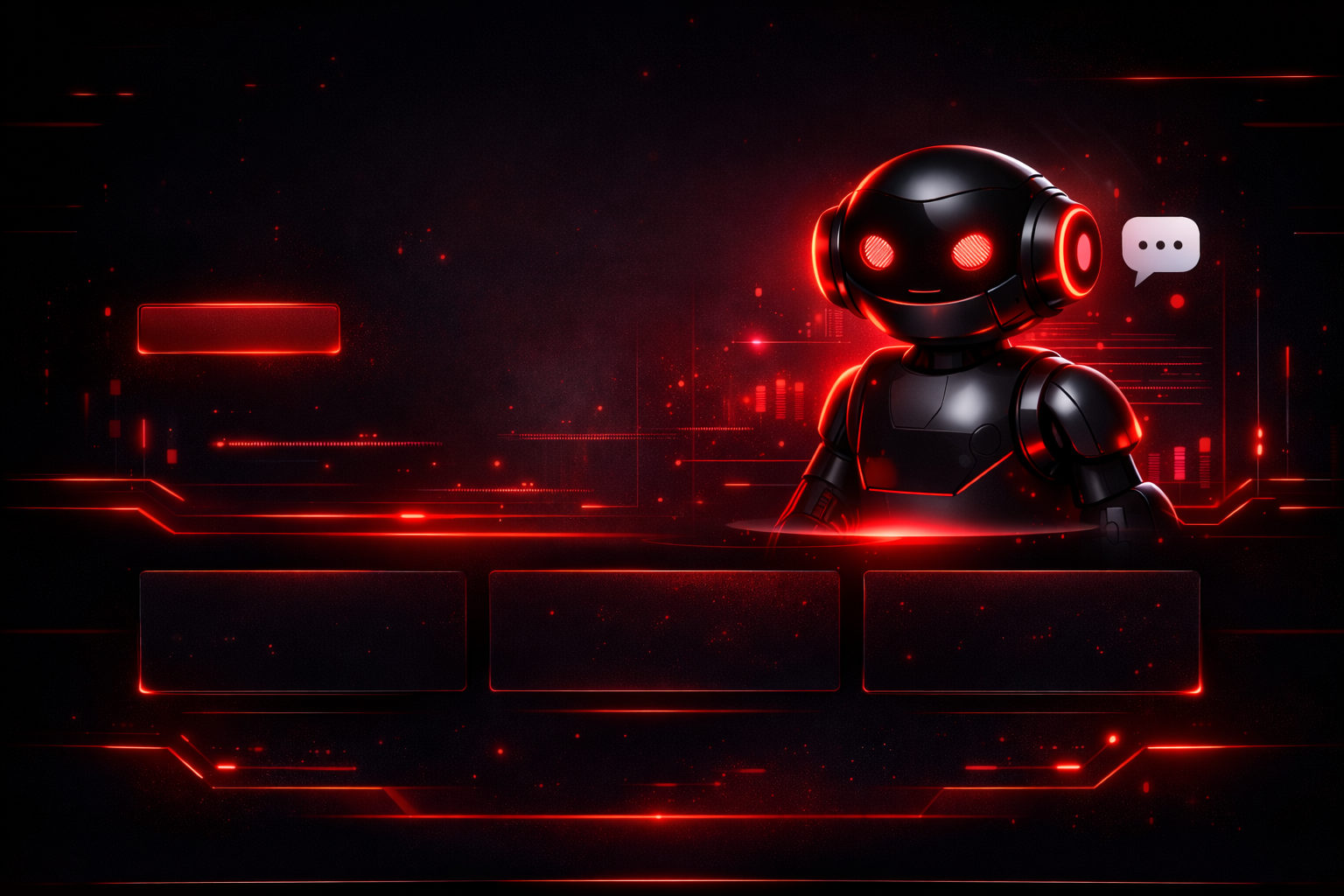 AI chatbot hero background